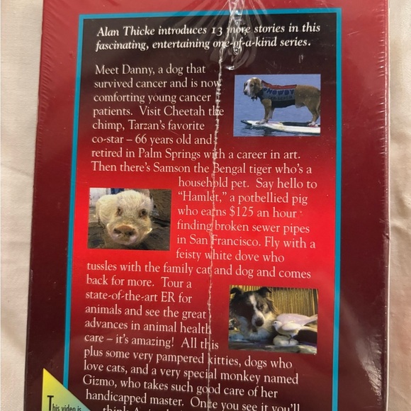 NWT ANIMALS ARE PEOPLE TOO VOL 2 Alan Thicke- as seen on TV 1999- VHS - Picture 3 of 3